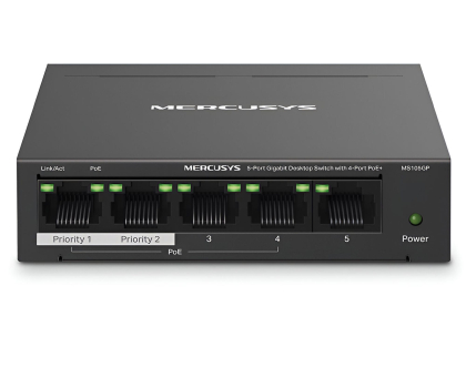 Switch Mercusys MS105GP (5x10/100/1000Mbit) 4xPoE+